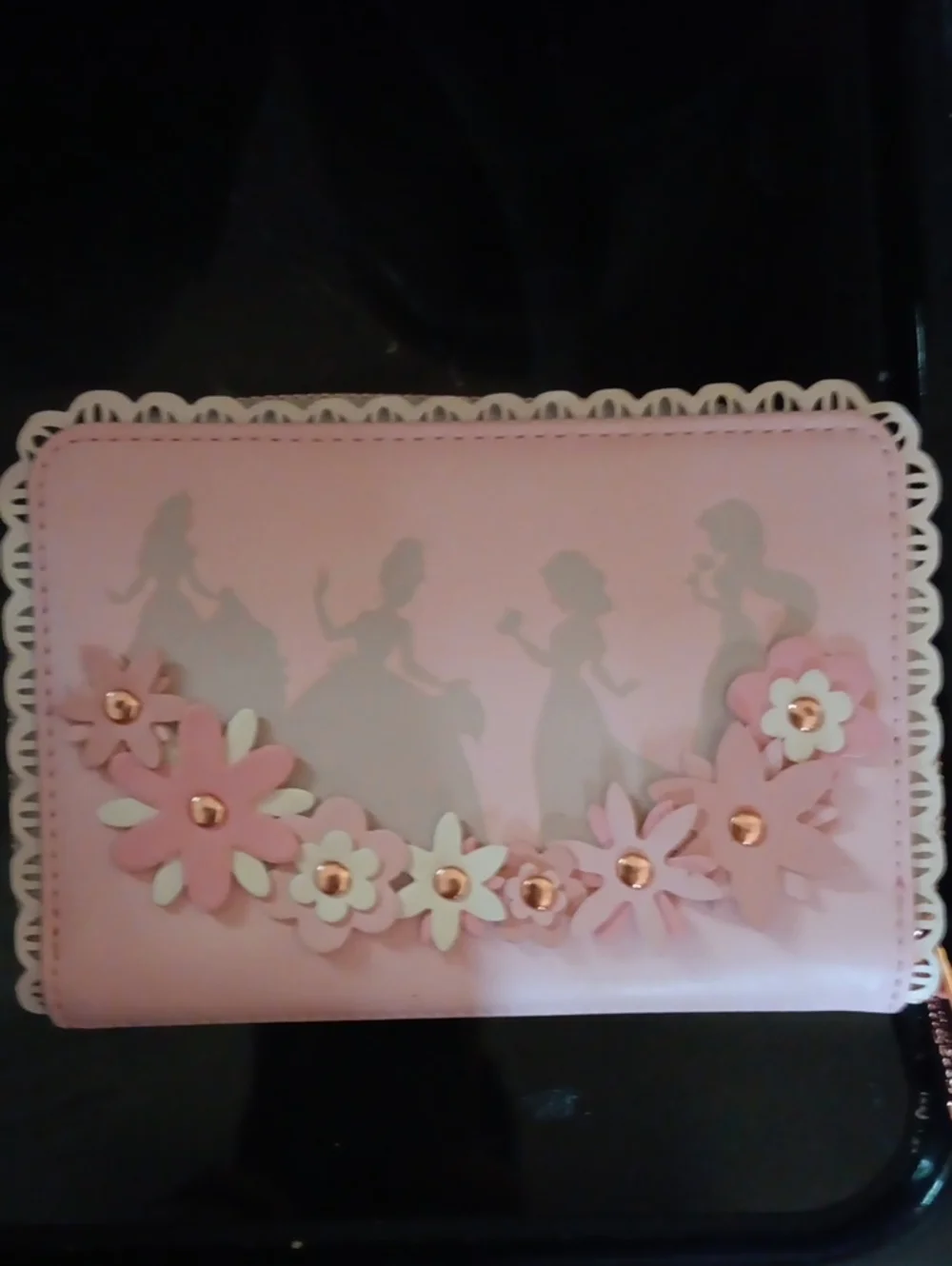 Loungefly Pink Floral Princess Silhouette Wallet